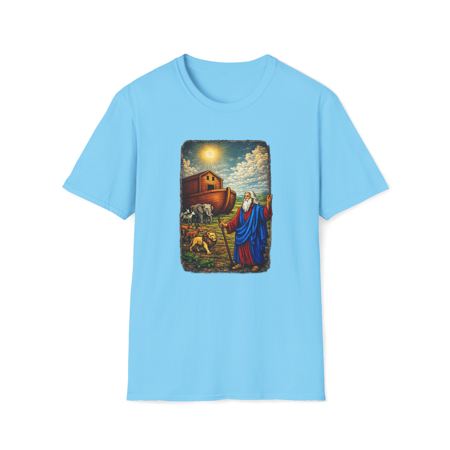 Noah's Ark Full Color Linocut T-Shirt