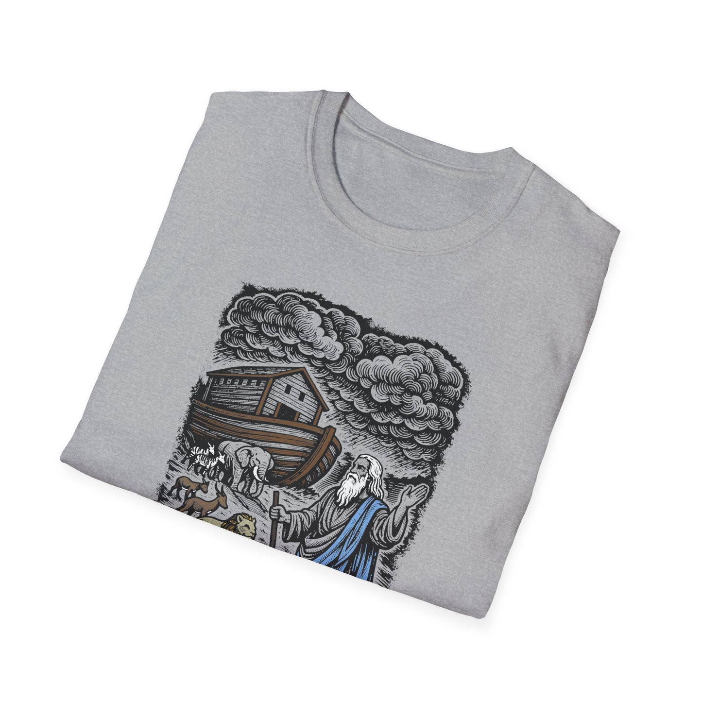 Noah's Ark Pastel Linocut T-Shirt