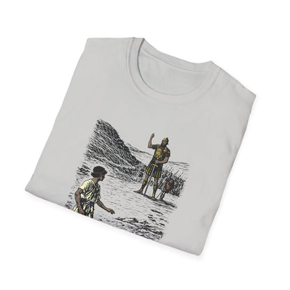 David & Goliath Pastel Linocut T-Shirt