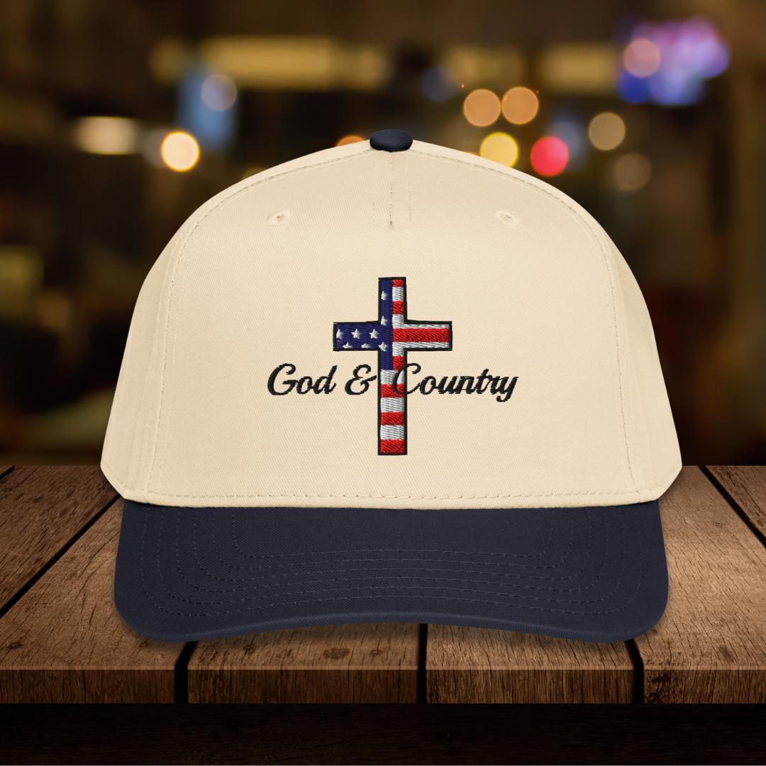 Flag "God & Country" Embroidered Hat, Otto 31-069