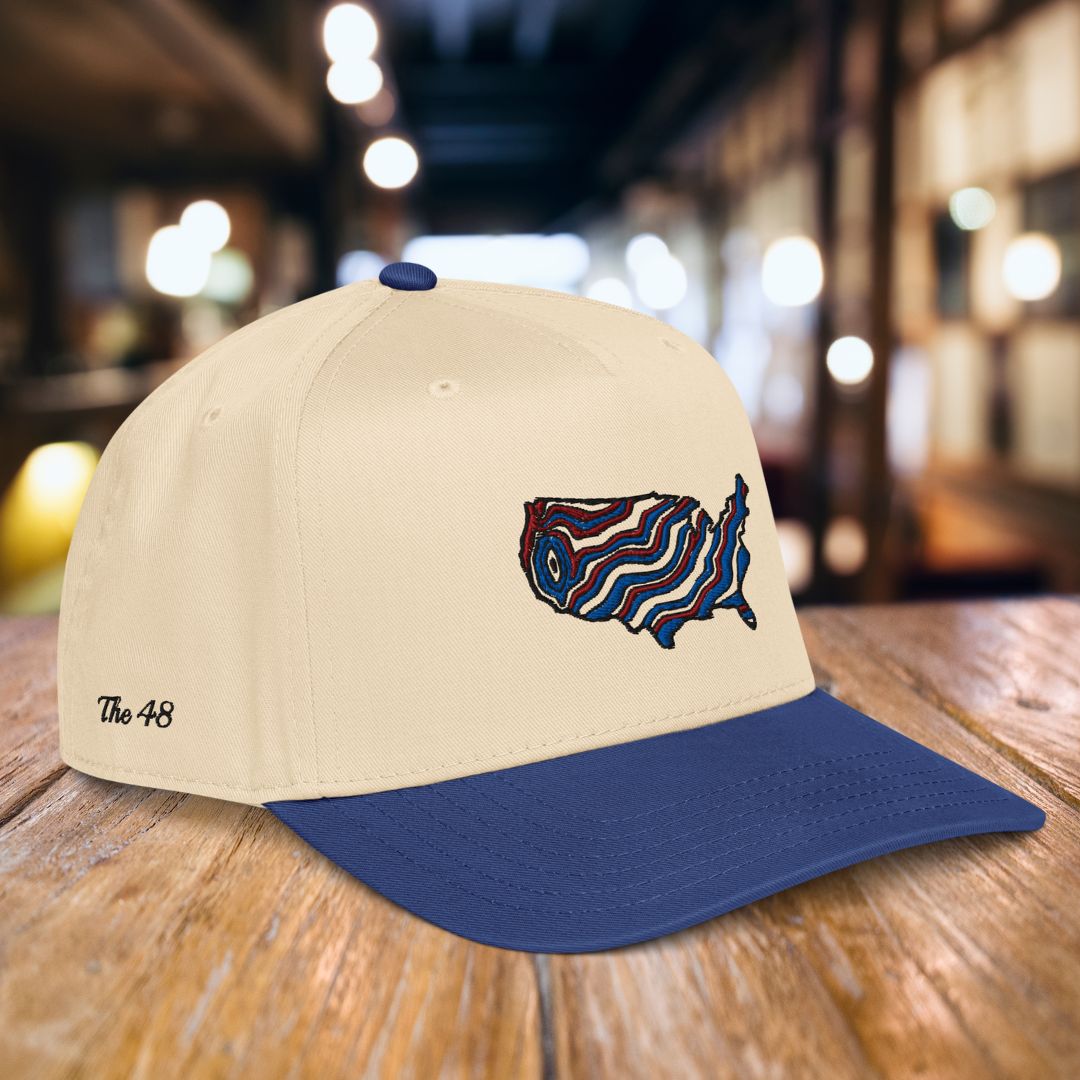 "The 48" States Color Embroidered Snapback Hat