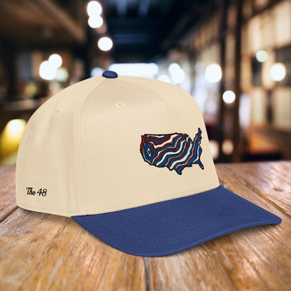 "The 48" States Color Embroidered Snapback Hat