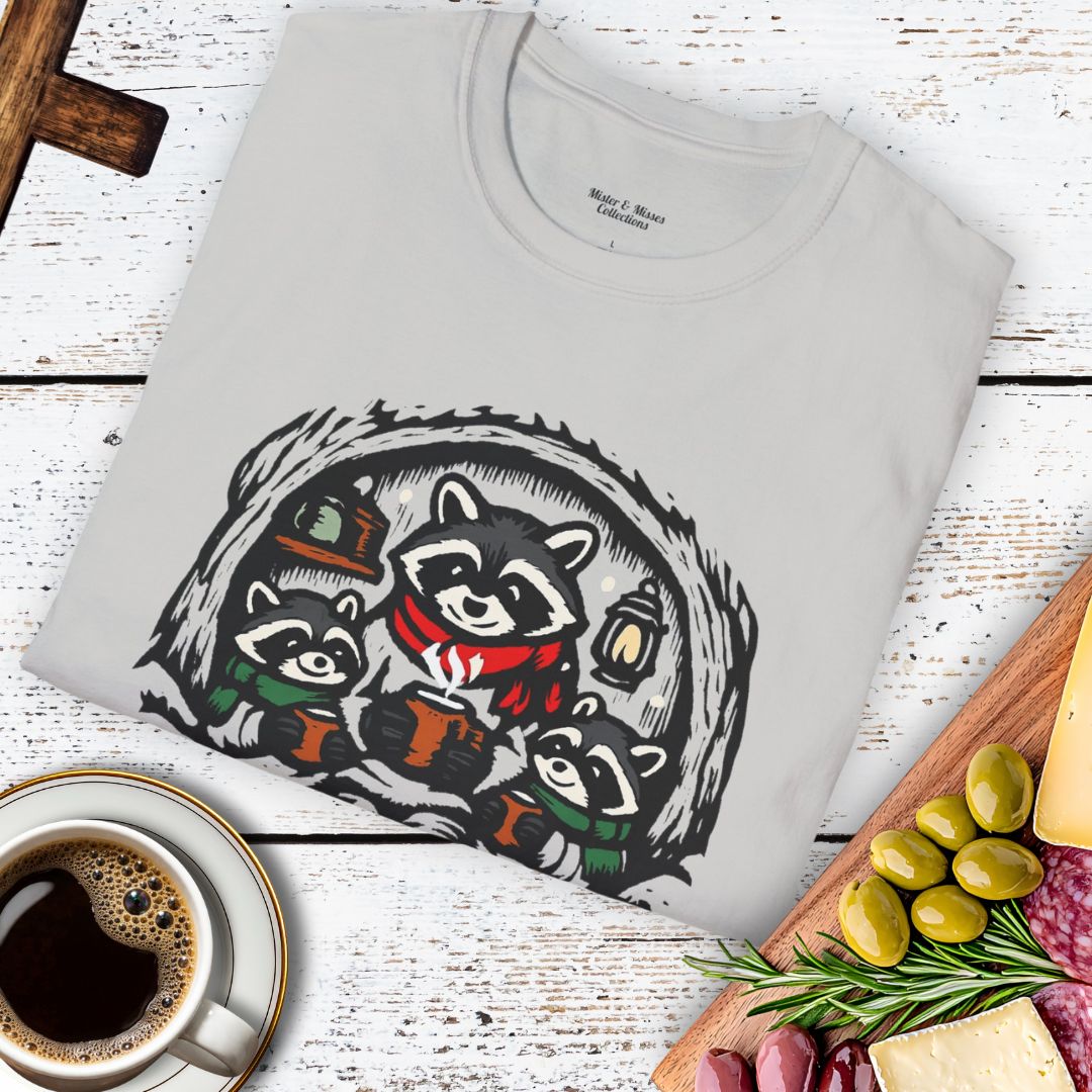 Cozy Raccoon Family Tee