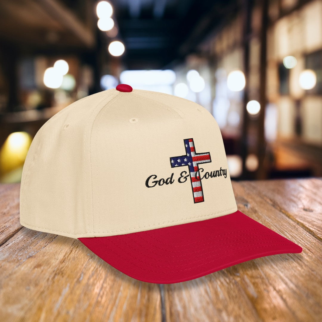 Flag "God & Country" Embroidered Hat, Otto 31-069