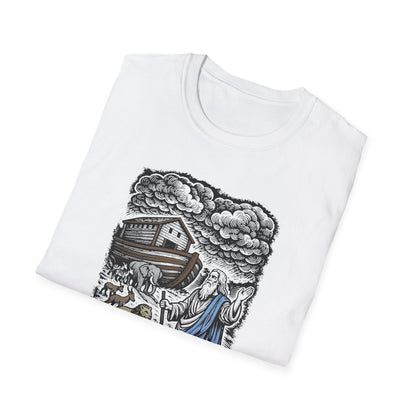 Noah's Ark Pastel Linocut T-Shirt