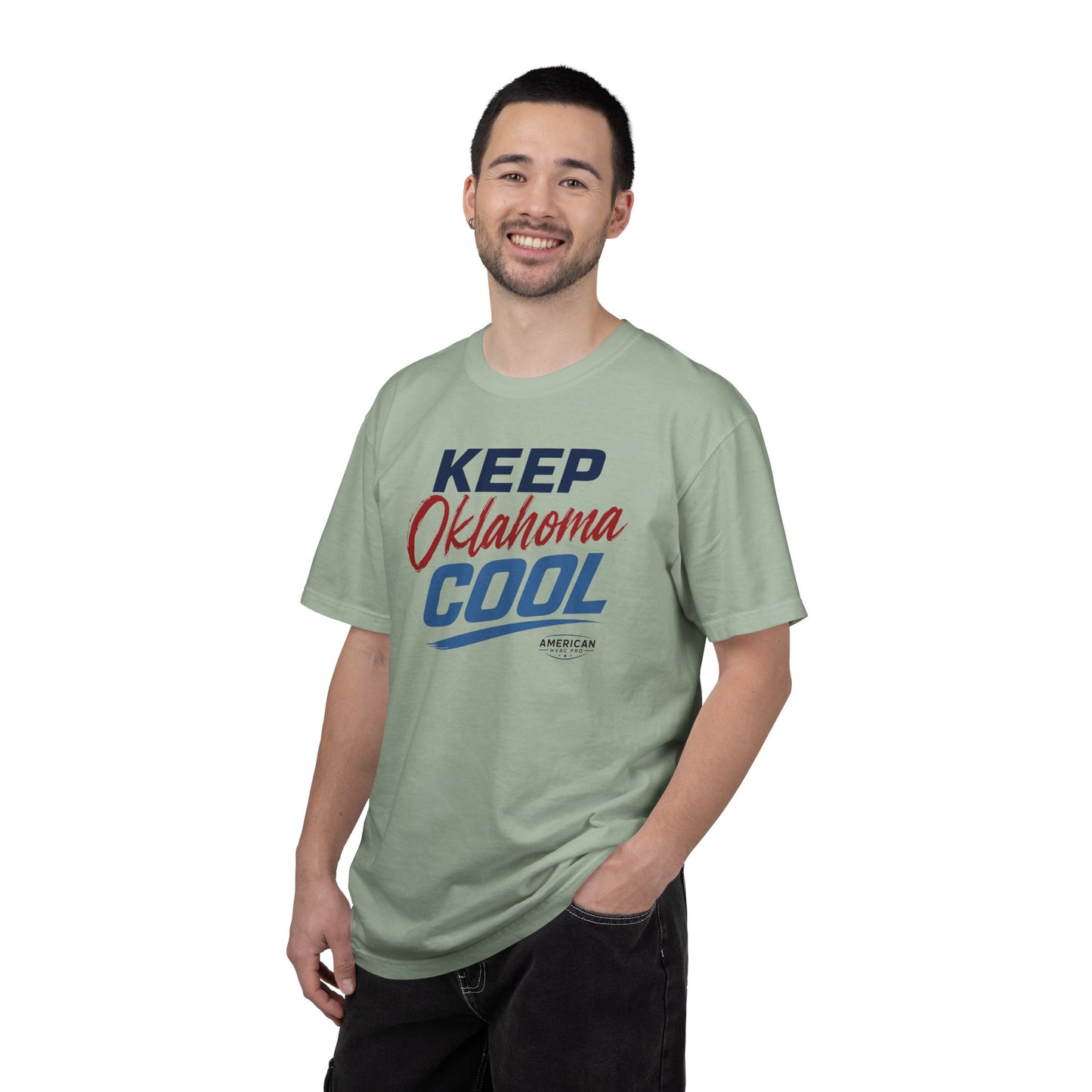 "Keep Oklahoma Cool" HVAC Pro Heavyweight T-Shirt