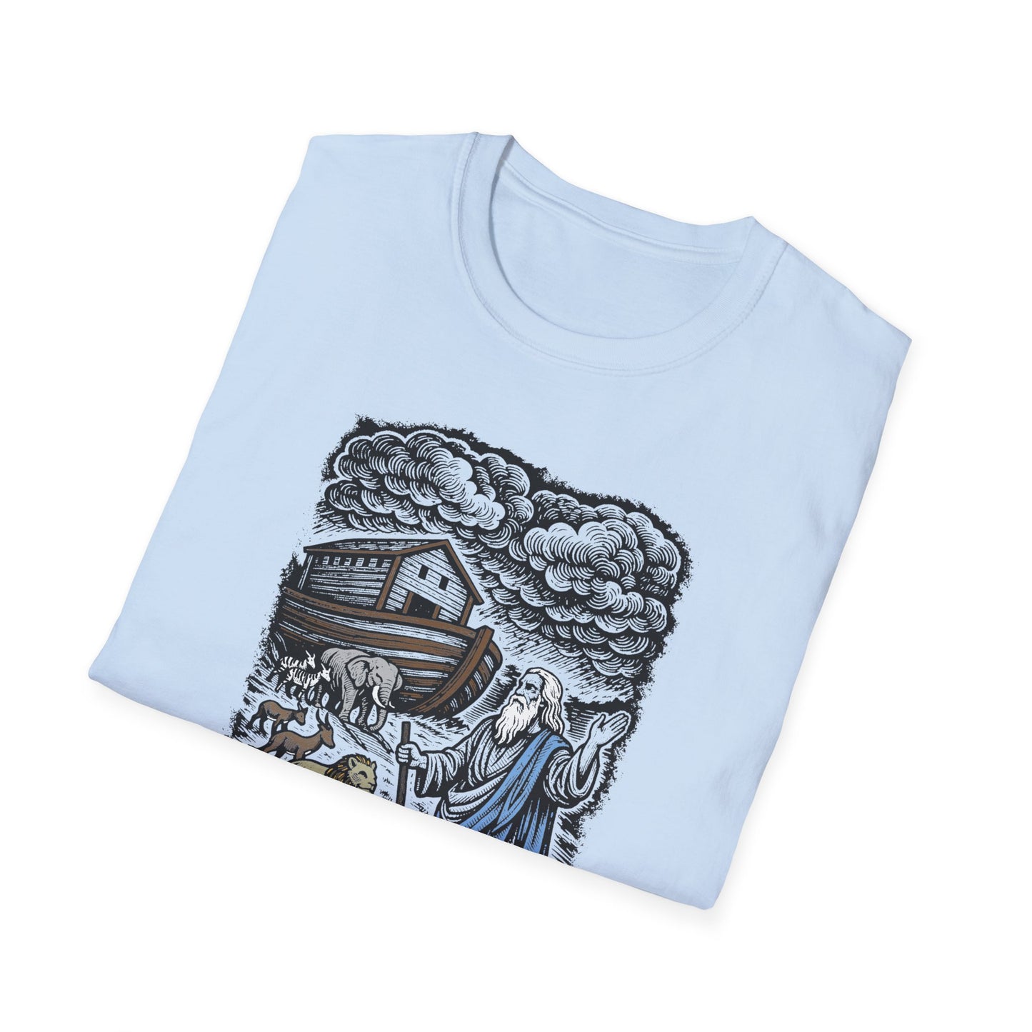 Noah's Ark Pastel Linocut T-Shirt
