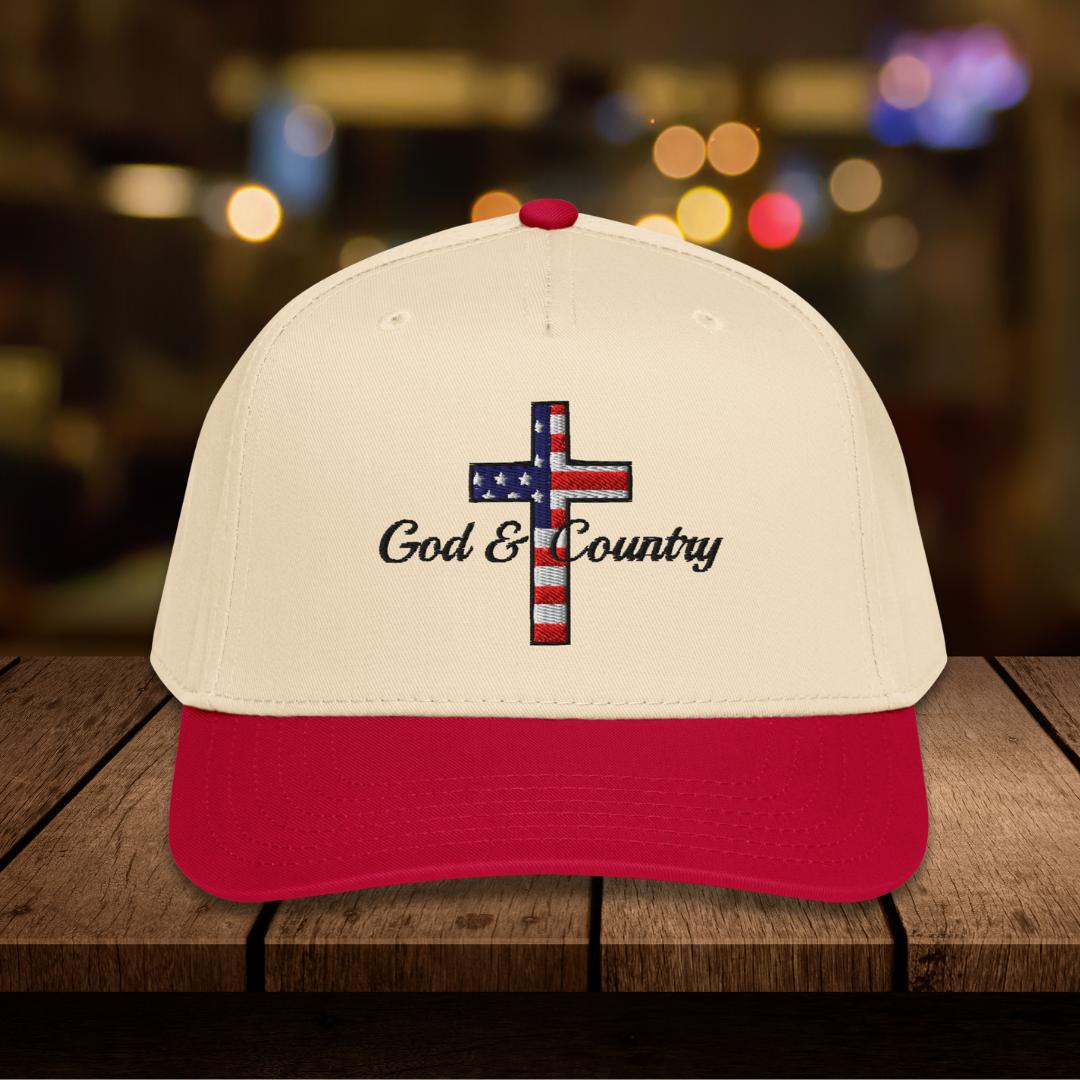 Flag "God & Country" Embroidered Hat, Otto 31-069