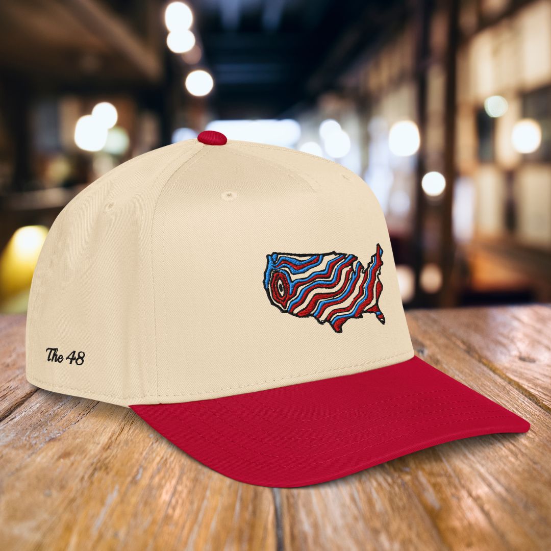 "The 48" States Color Embroidered Snapback Hat
