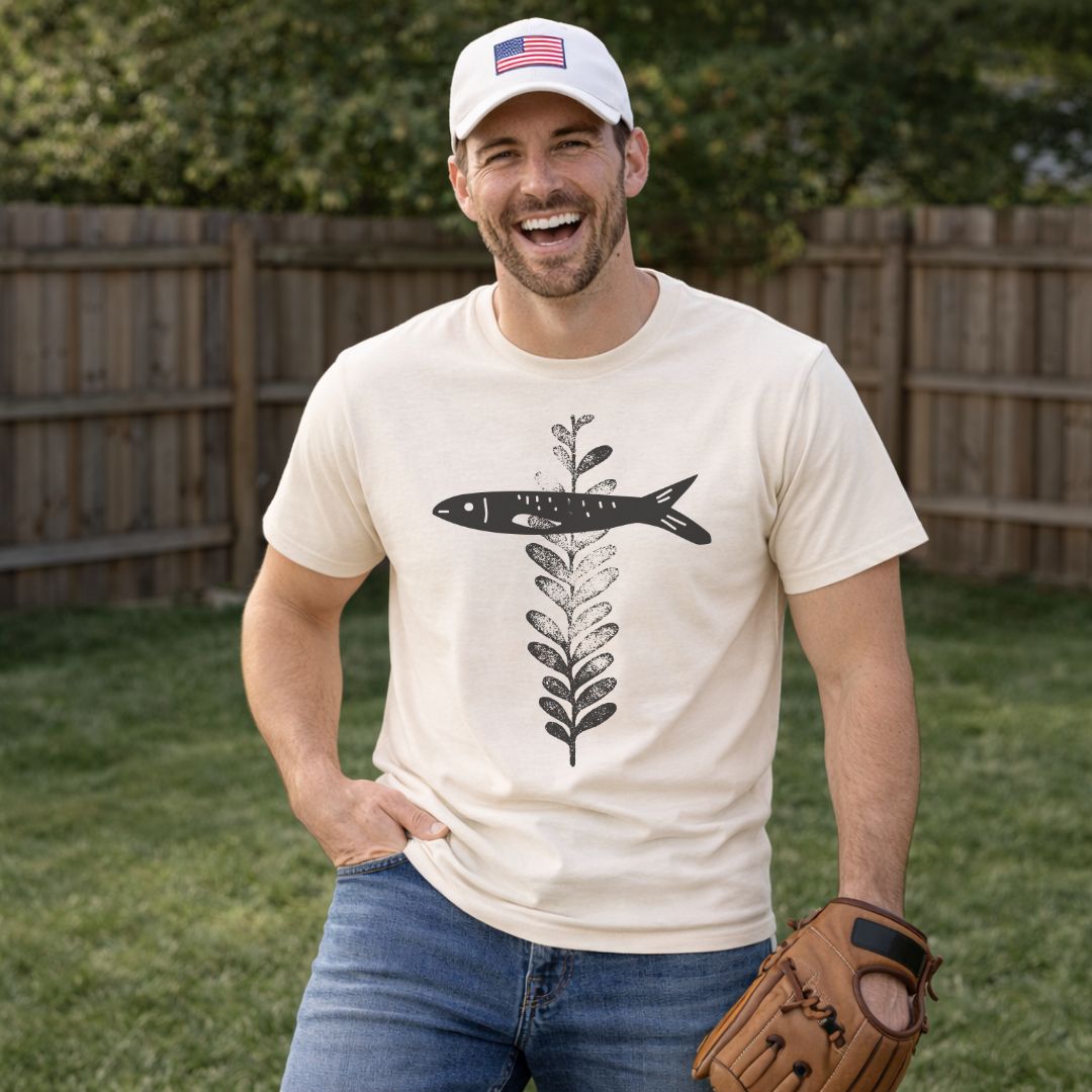 Fish and Plant Cross T-Shirt