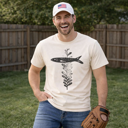 Fish and Plant Cross T-Shirt