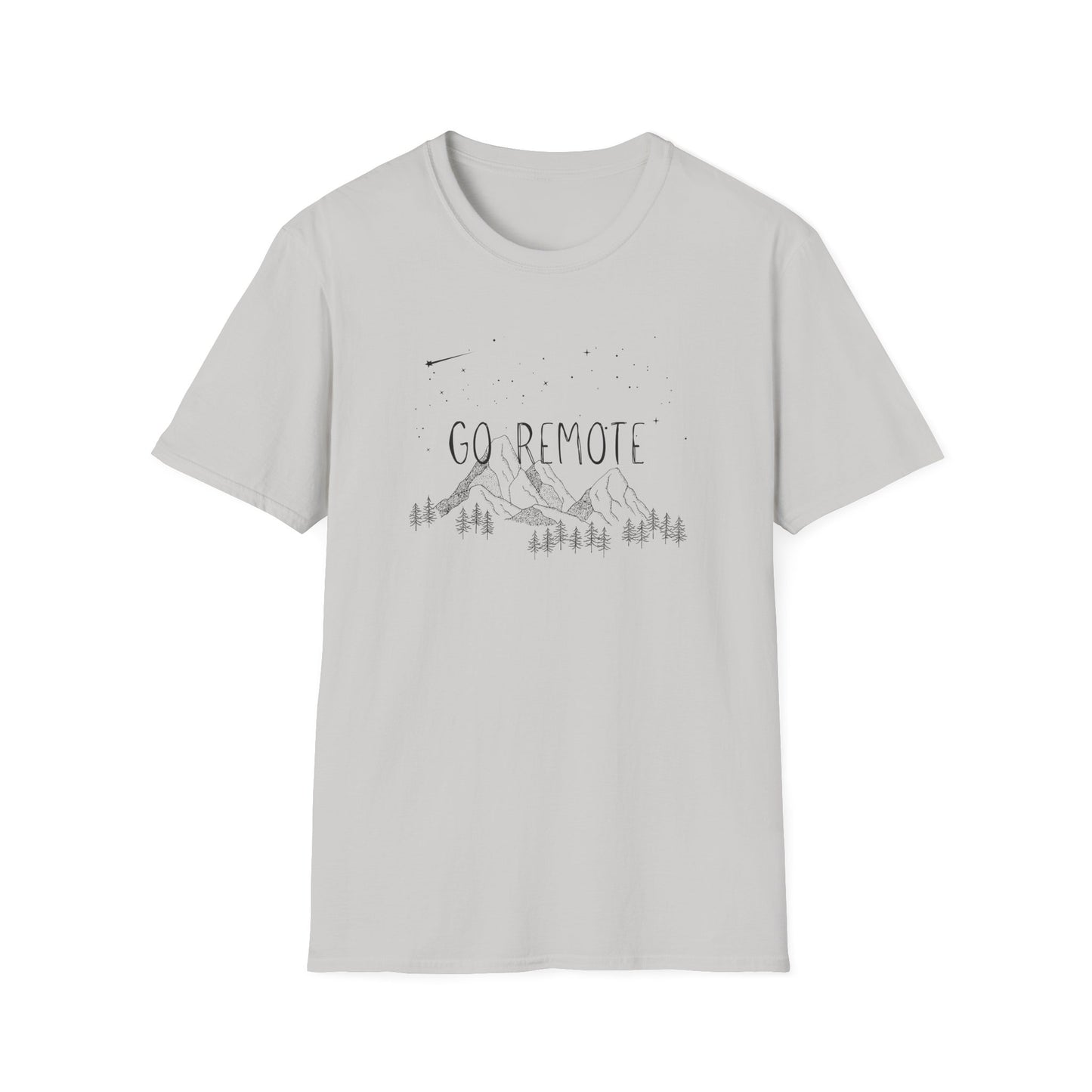 "Go Remote"  Mountains & Stars T-Shirt