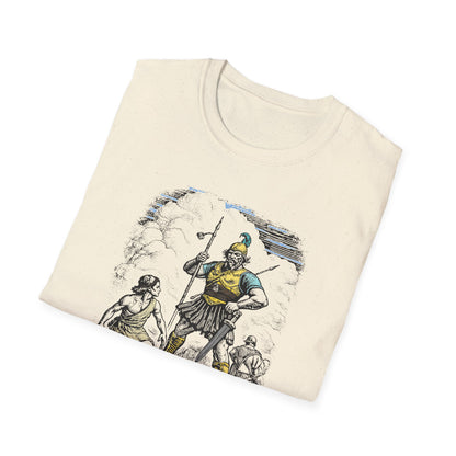 David & Goliath Pastel Linocut T-Shirt