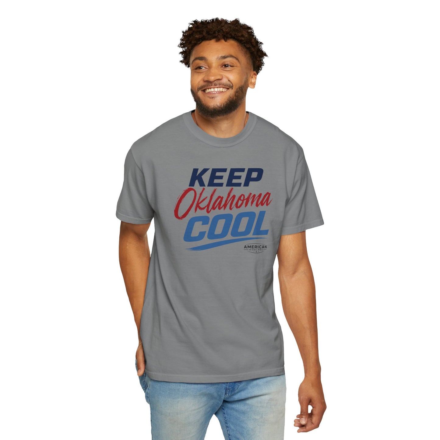 "Keep Oklahoma Cool" HVAC Pro Heavyweight T-Shirt
