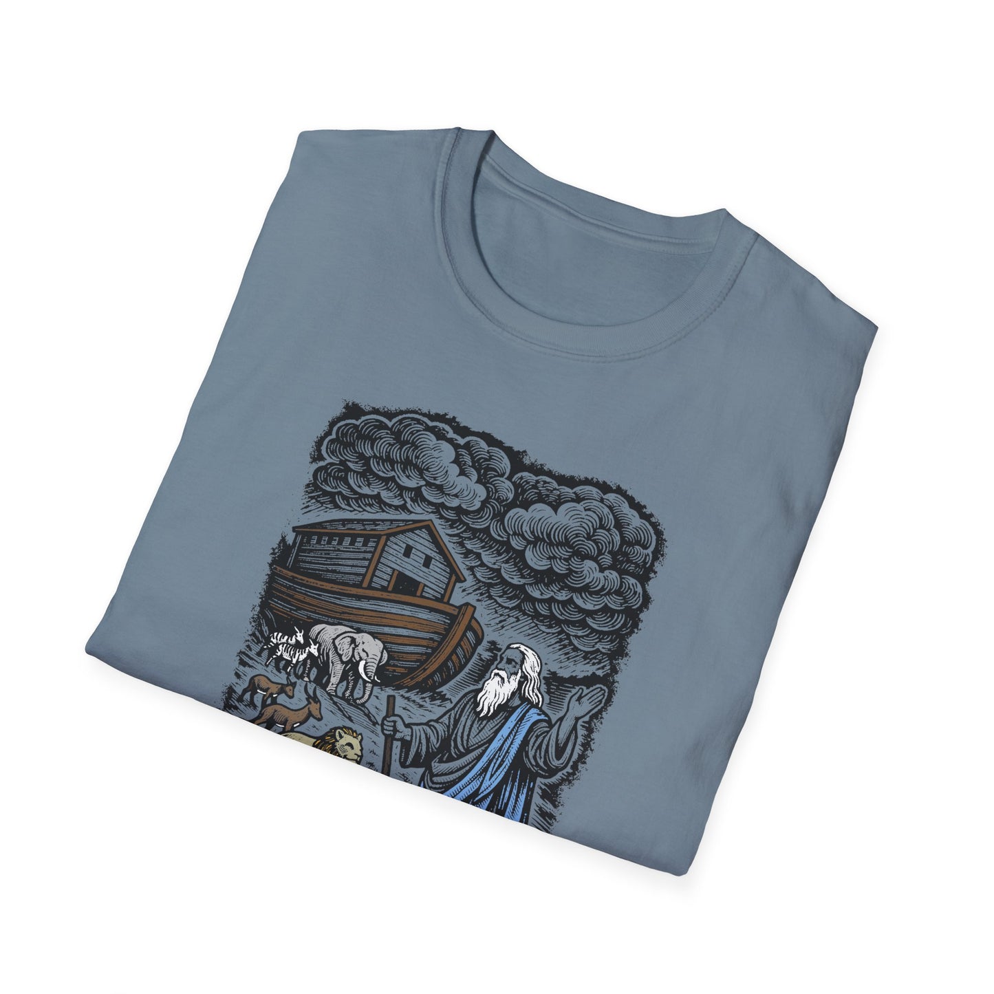 Noah's Ark Pastel Linocut T-Shirt