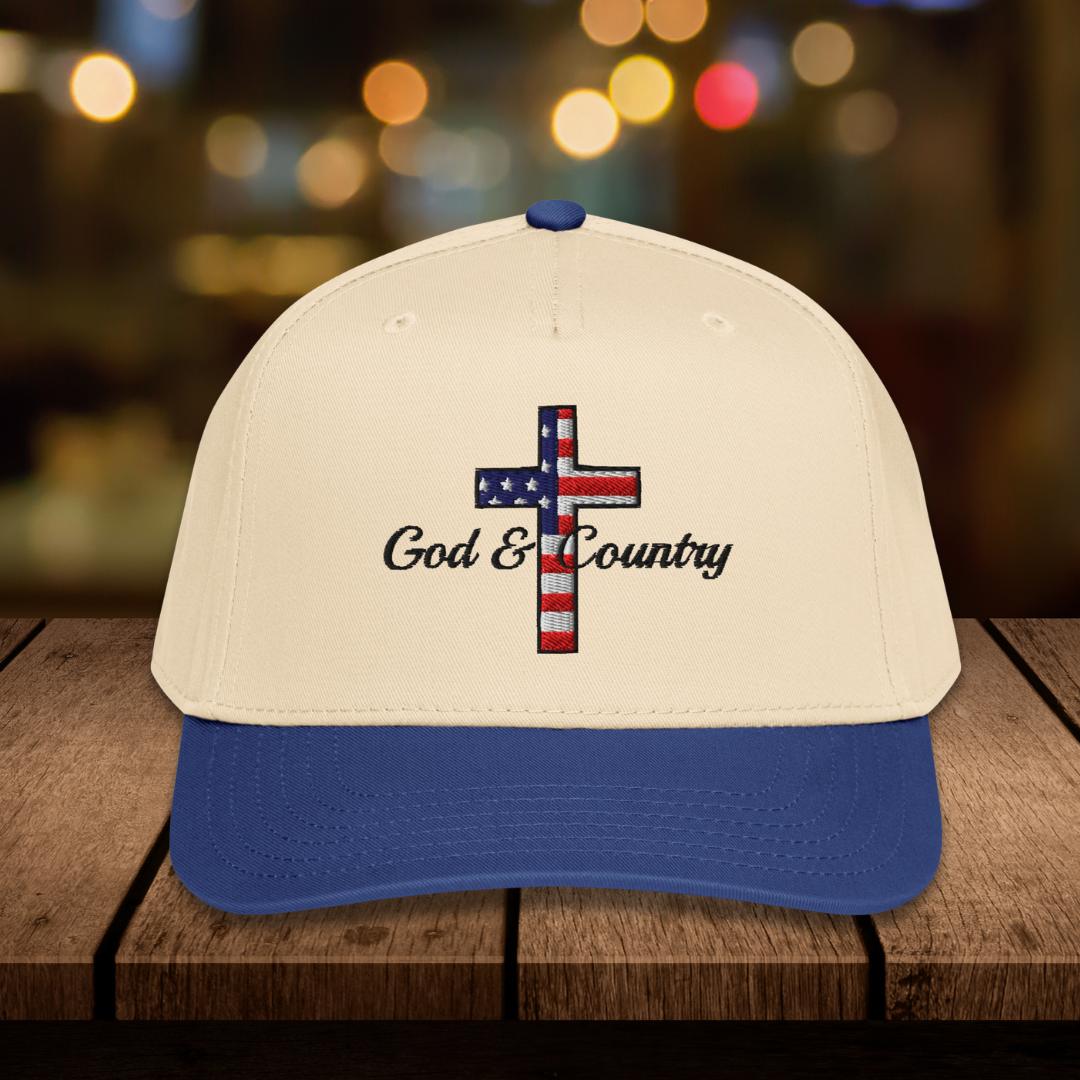 Flag "God & Country" Embroidered Hat, Otto 31-069