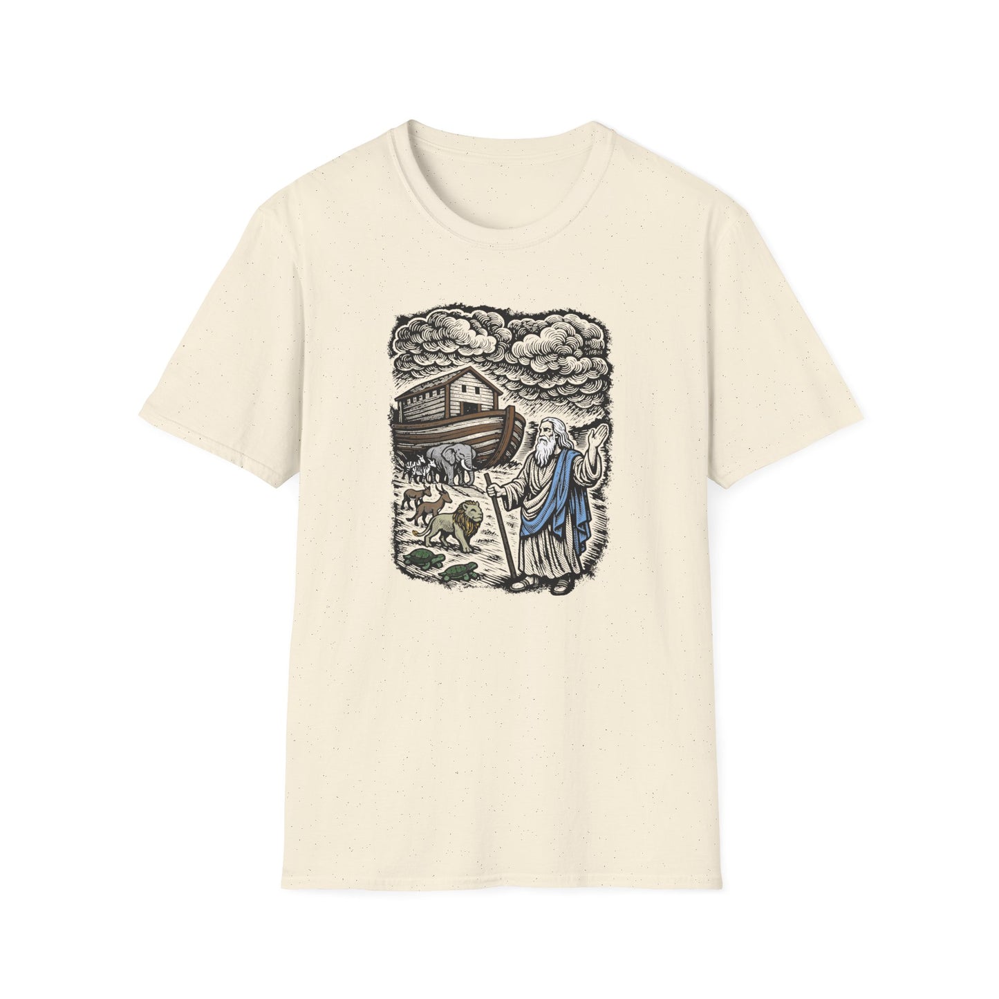 Noah's Ark Pastel Linocut T-Shirt