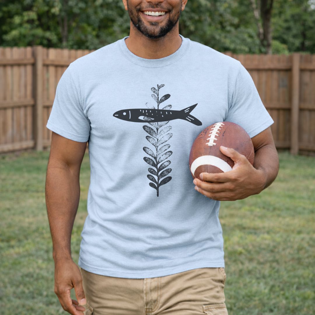 Fish and Plant Cross T-Shirt
