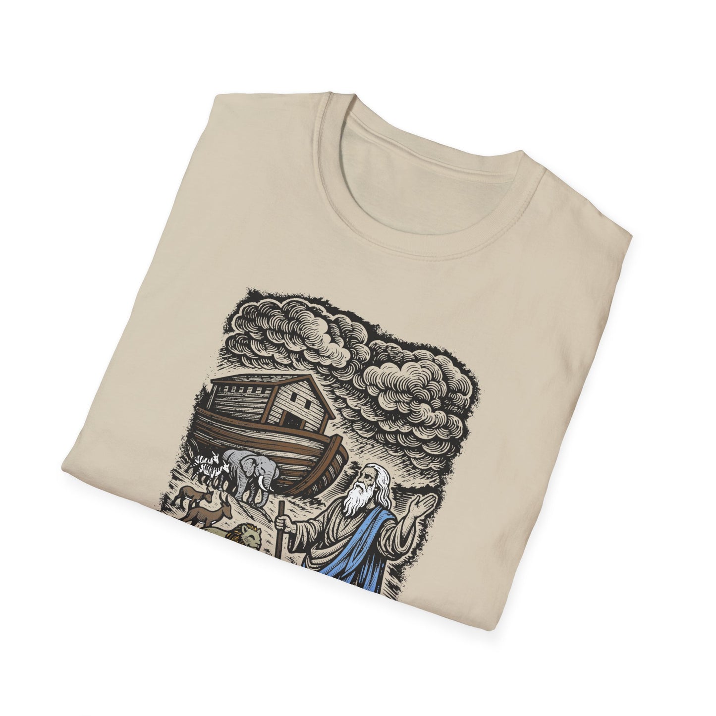 Noah's Ark Pastel Linocut T-Shirt