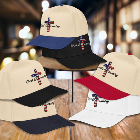 Flag "God & Country" Embroidered Hat, Otto 31-069