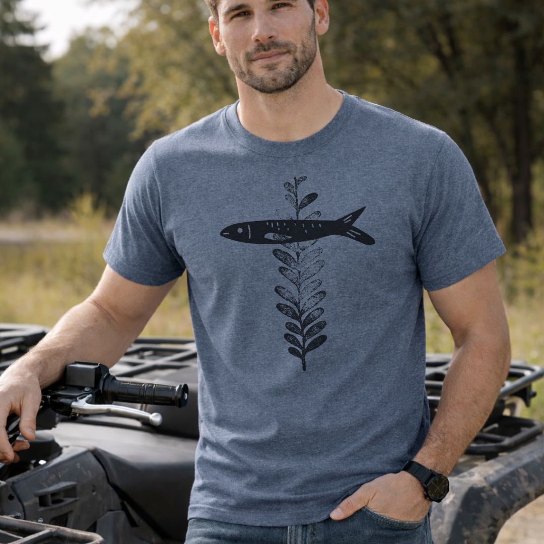 Fish and Plant Cross T-Shirt