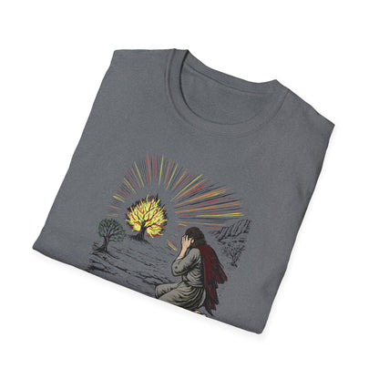 Moses & The Burning Bush Pastel Linocut T-Shirt