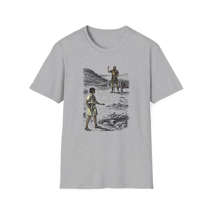 David & Goliath Pastel Linocut T-Shirt