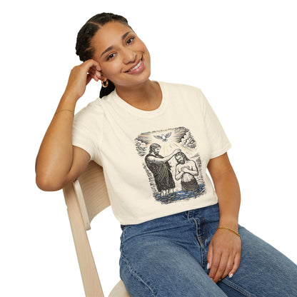 On the Jordan Pastel Linocut T-Shirt