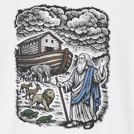 Noah's Ark Pastel Linocut T-Shirt