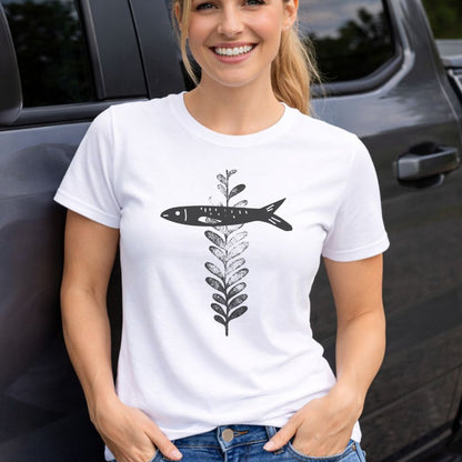 Fish and Plant Cross T-Shirt