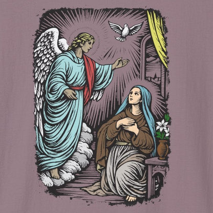 Mary & Gabriel Pastel Linocut T-Shirt