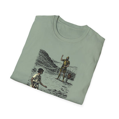 David & Goliath Pastel Linocut T-Shirt