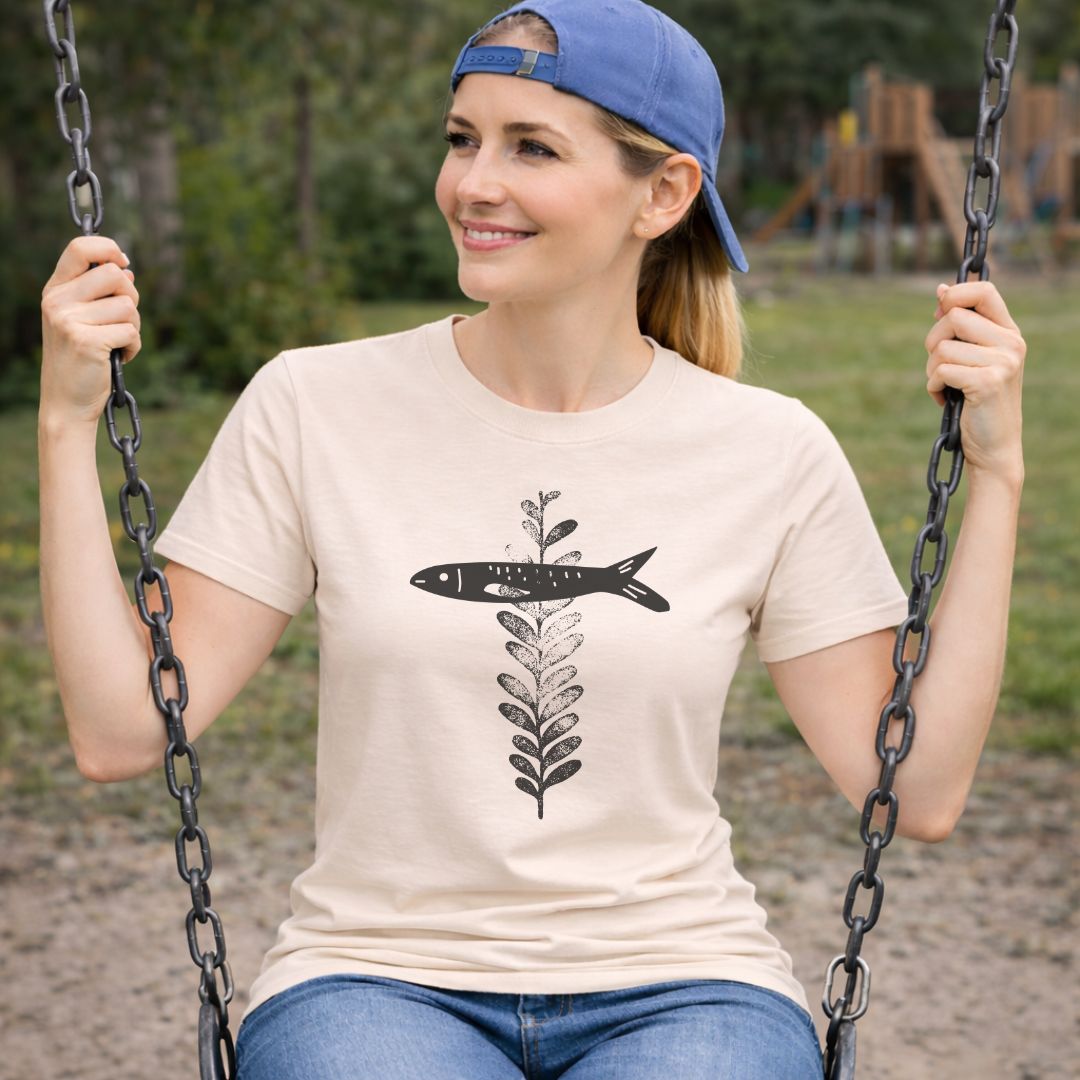 Fish and Plant Cross T-Shirt