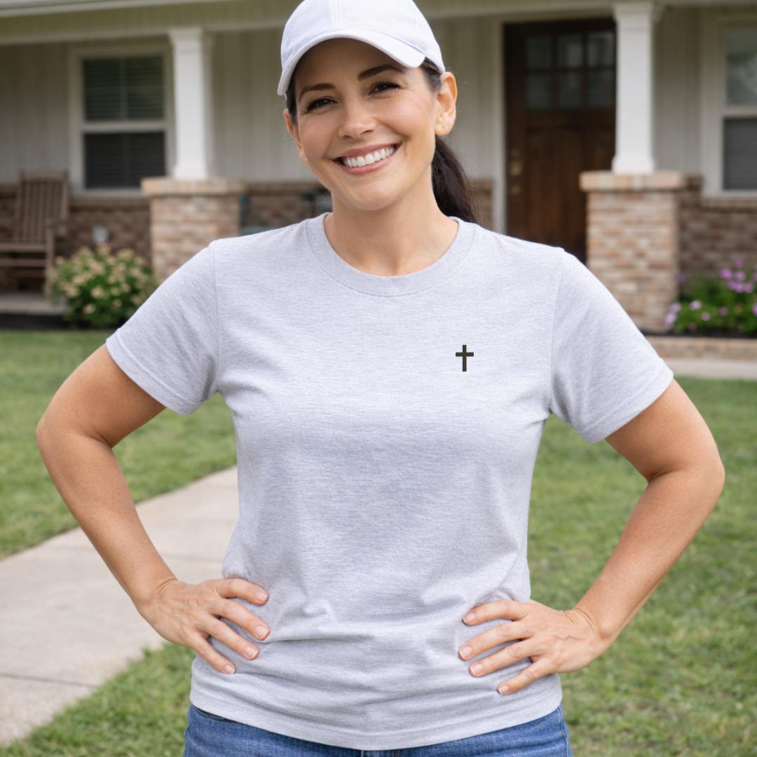 Manly Chopping Wood w/ the Kids T-shirt