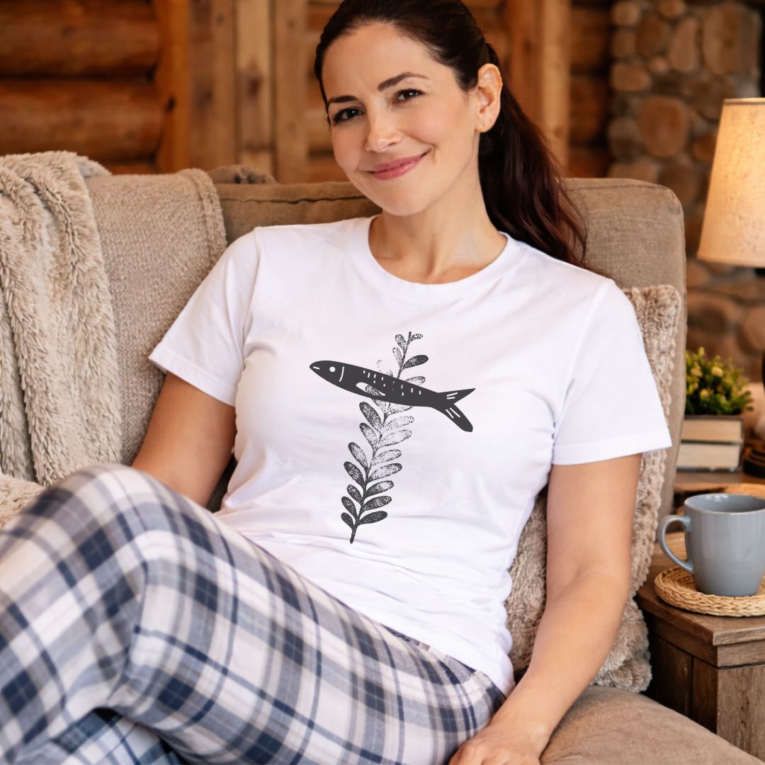 Fish and Plant Cross T-Shirt