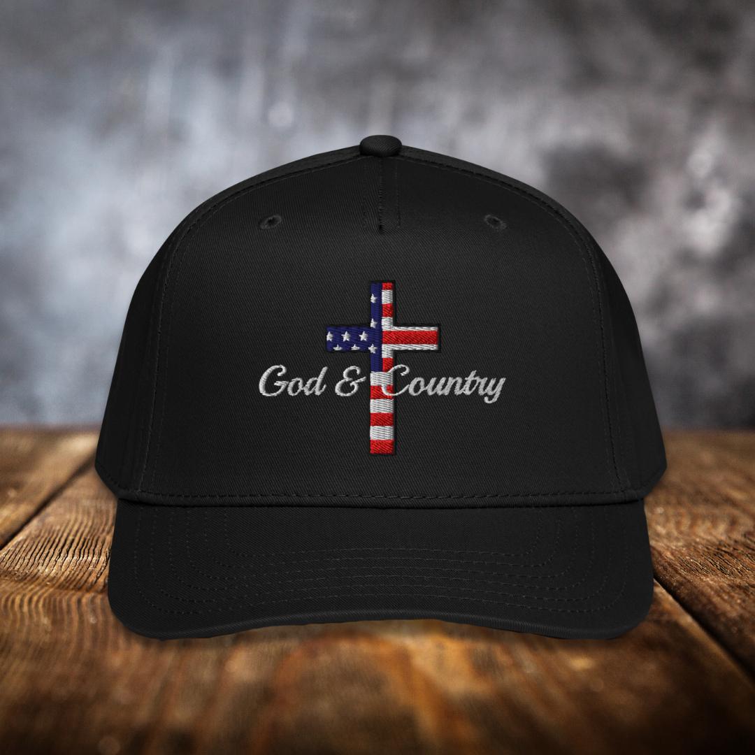 Flag "God & Country" Embroidered Hat, Otto 31-069