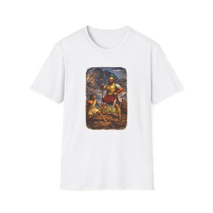 David & Goliath 2 Full Color Linocut T-Shirt