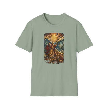 Moses Parts the Sea Full Color Linocut T-Shirt
