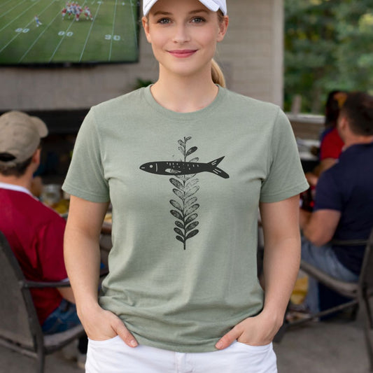 Fish and Plant Cross T-Shirt