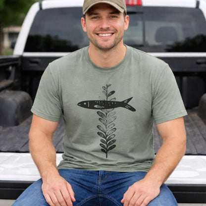Fish and Plant Cross T-Shirt