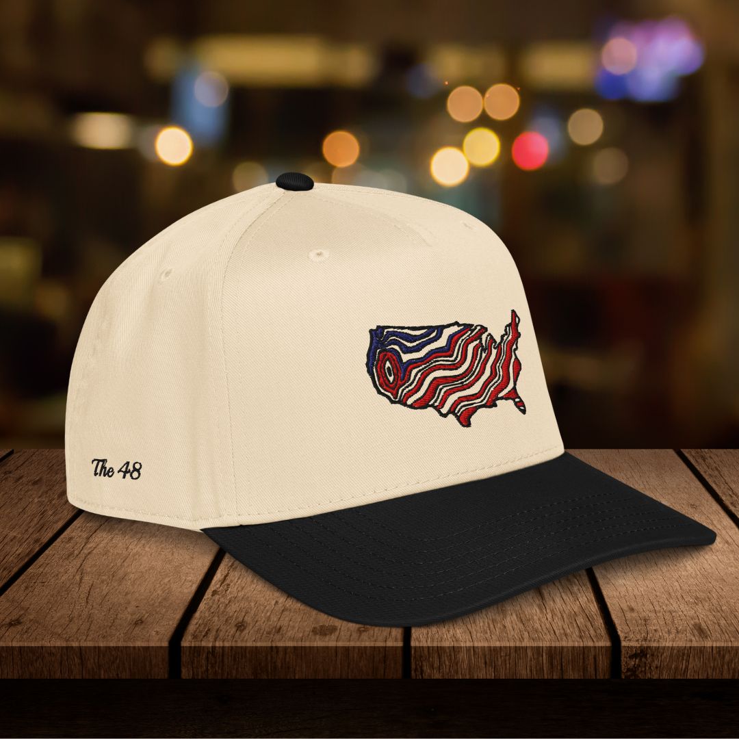 "The 48" States Color Embroidered Snapback Hat