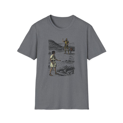 David & Goliath Pastel Linocut T-Shirt