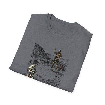 David & Goliath Pastel Linocut T-Shirt