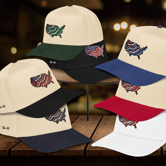 "The 48" States Color Embroidered Snapback Hat