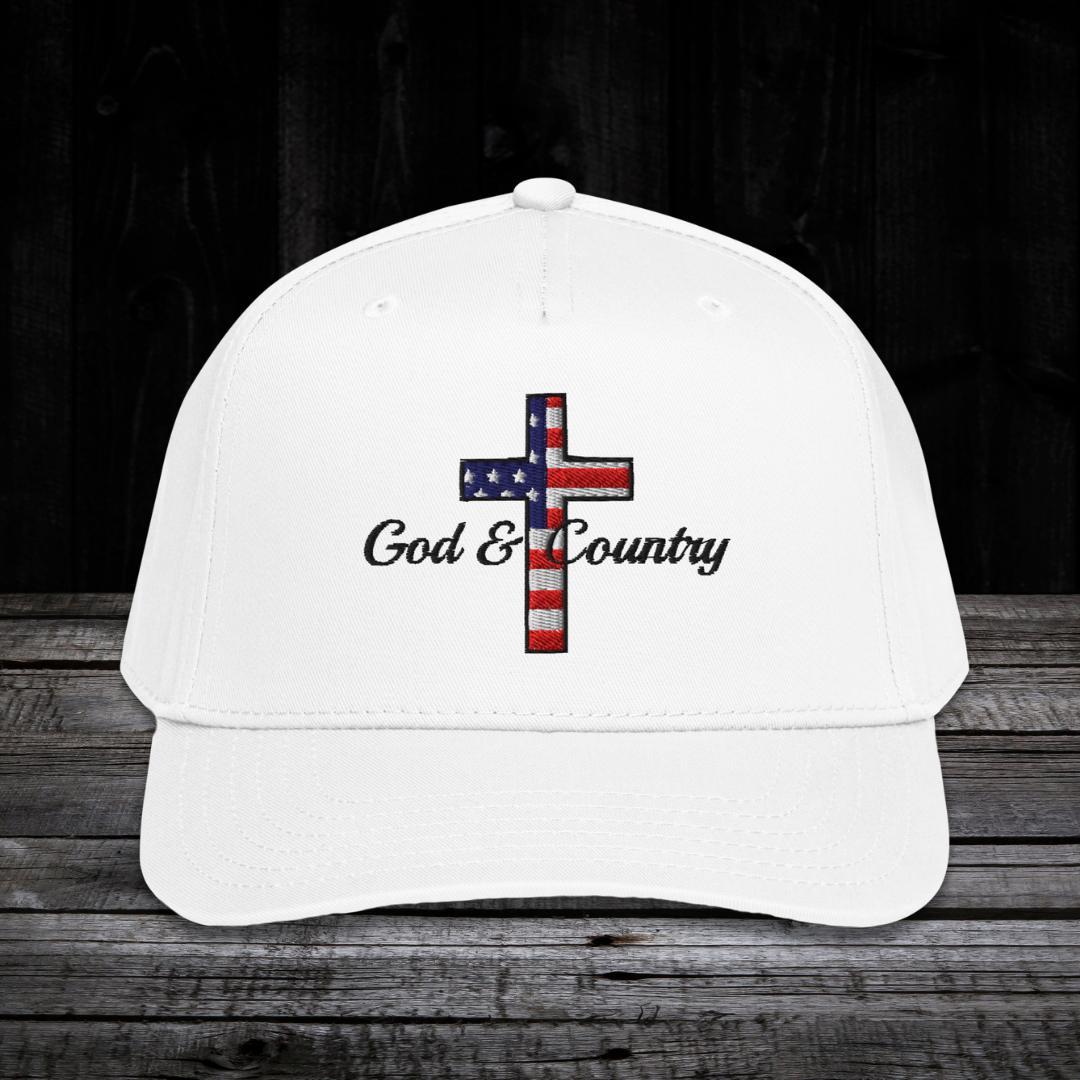 Flag "God & Country" Embroidered Hat, Otto 31-069