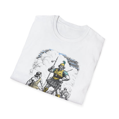 David & Goliath Pastel Linocut T-Shirt