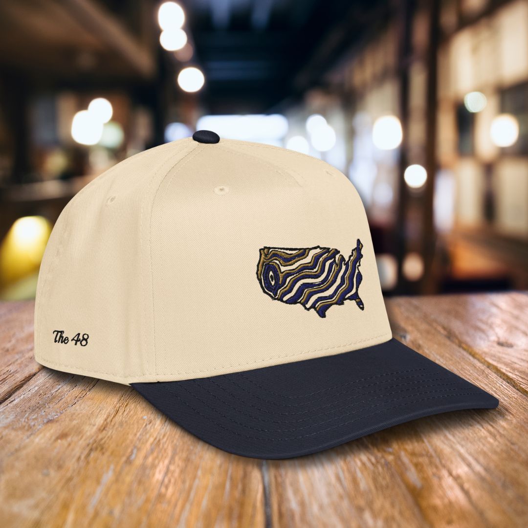 "The 48" States Color Embroidered Snapback Hat