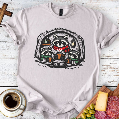 Cozy Raccoon Family Tee