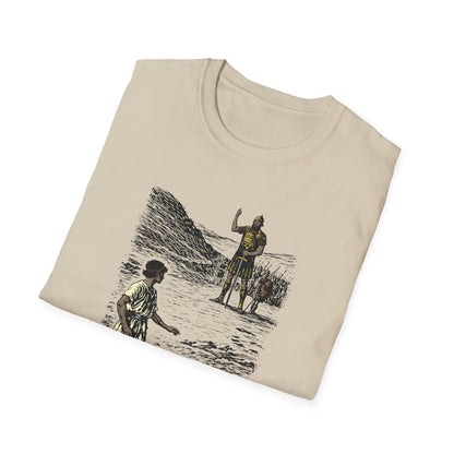 David & Goliath Pastel Linocut T-Shirt