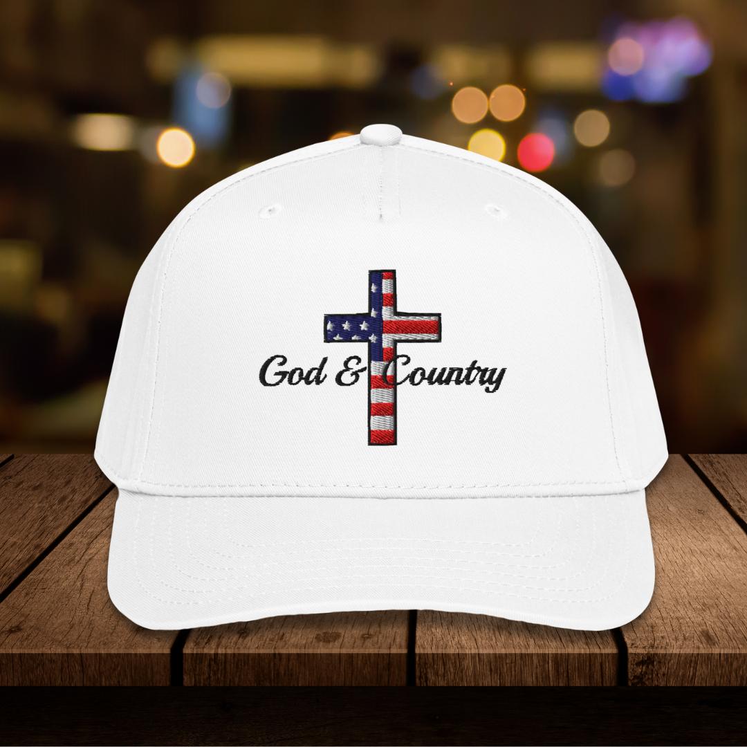 Flag "God & Country" Embroidered Hat, Otto 31-069